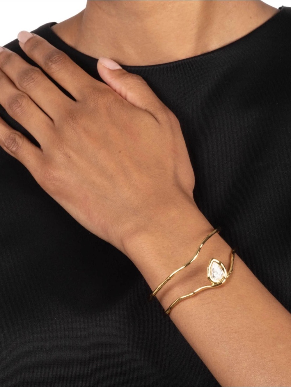 Asterales Vine Floating Cuff Bracelet Gold Clear NEW Alexis Bittar AU06 - Picture 9 of 9